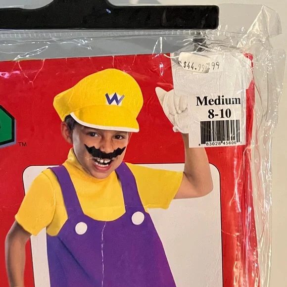 NEW Wario Halloween costume Boys M 8-10